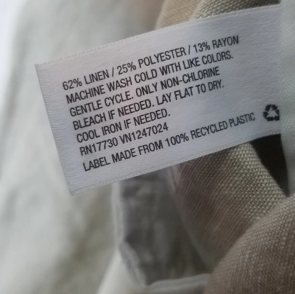 Merona tan skin fit Corte cenido linen blend pants